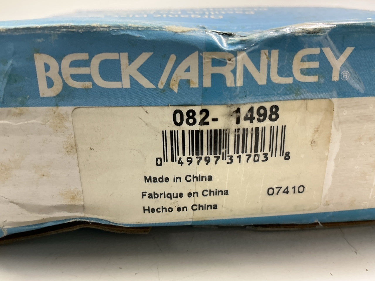 Beck Arnley 082-1498 Rear Disc Brake Pad Set