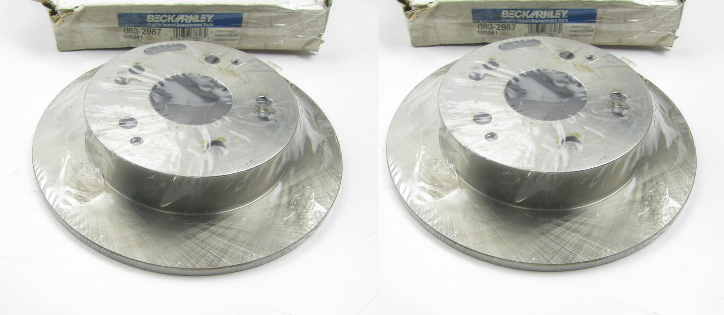 (x2) Rear Disc Brake Rotors Beck Arnley 083-2987