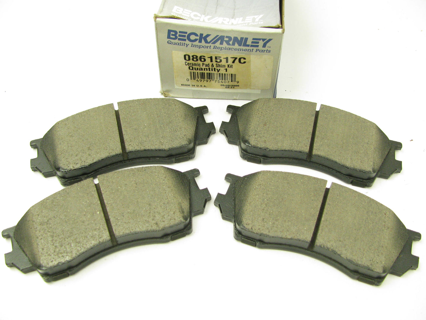 Beck Arnley 086-1517C Front Ceramic Disc Brake Pads For 1995-2002 Mazda Millenia
