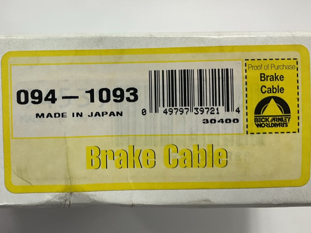 Beck Arnley 094-1093 Rear Left Parking Brake Cable 1991-1995 Acura Legend