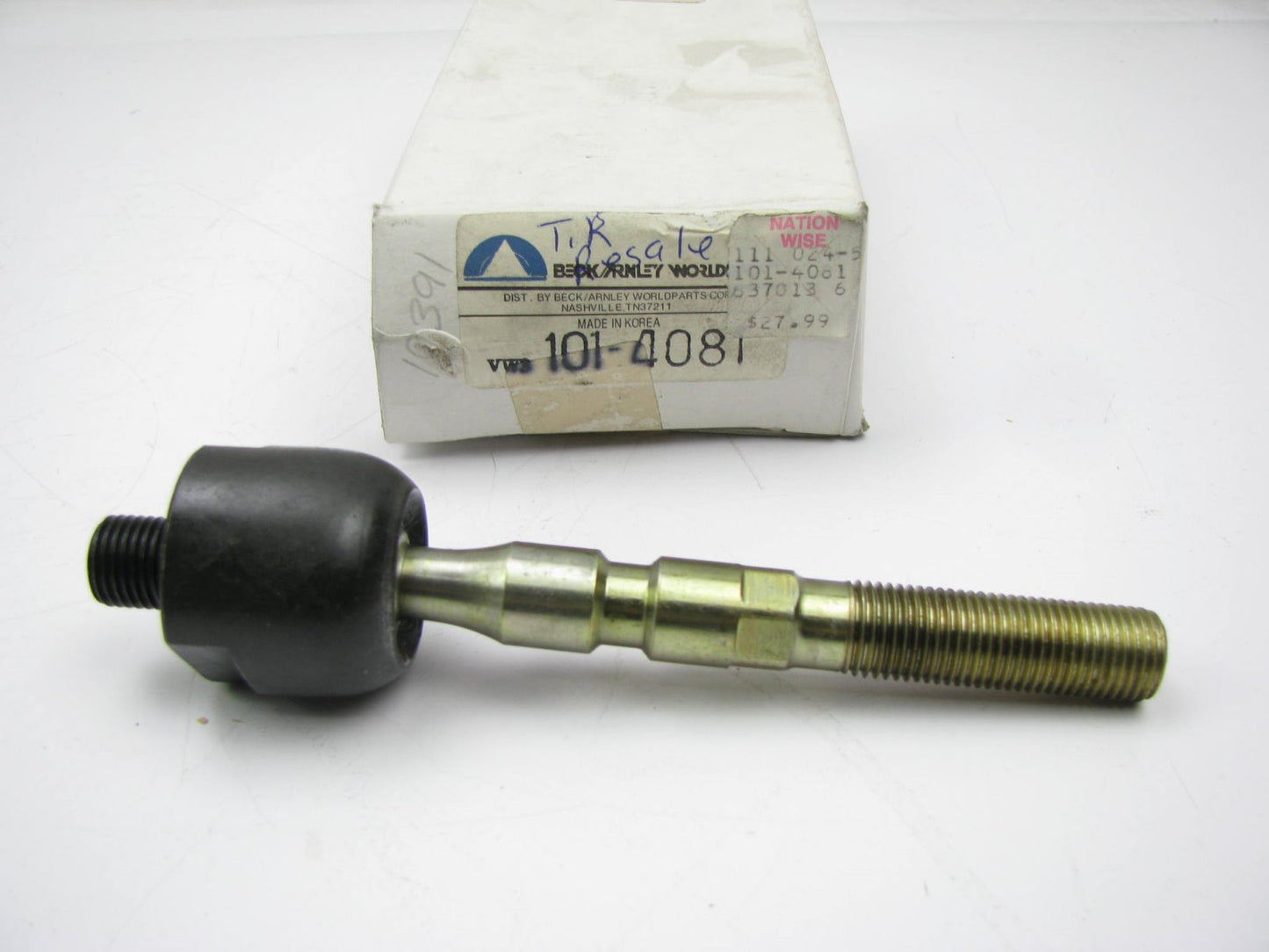 Beck Arnley 101-4081 FRONT INNER Steering Tie Rod End 1983-1987 Toyota Corolla