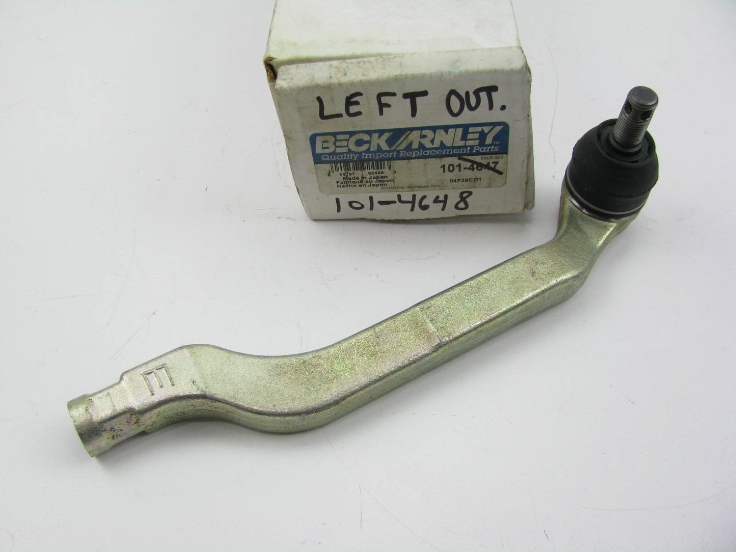 Beck Arnley 101-4648 FRONT LEFT OUTER Steering Tie Rod End 92-94 Vigor, 95-96 TL