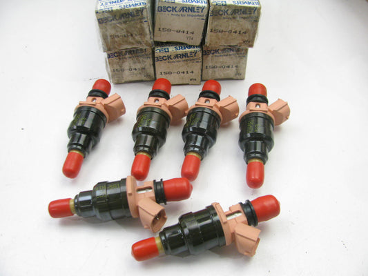 (6) REMAN. Beck Arnley 158-0414 Fuel Injectors For 1990-1991 Mazda 929
