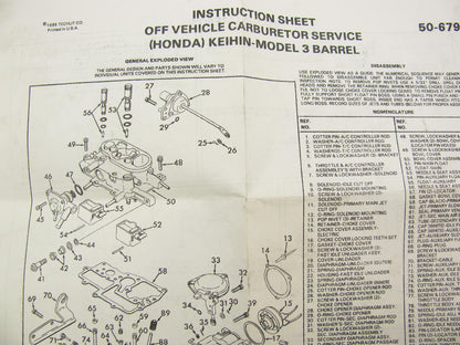 Beck Arnley 162-9584 Carburetor Rebuild Kit for 1984-1985 Honda Accord 3-BBL