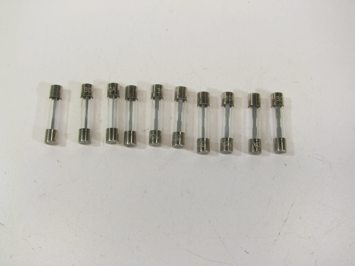 (10) Beck Arnley 178-3091 30A Amp Glass Fuses 30 AMP