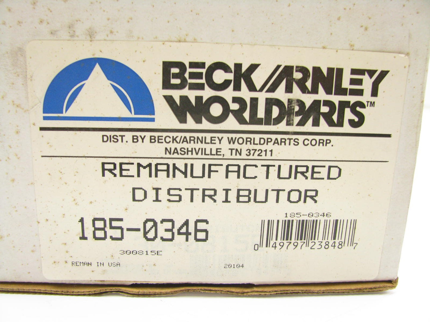 Beck Arnley 185-0346 Reman Distributor for 1984-1985 Honda Accord 1.8L-L4