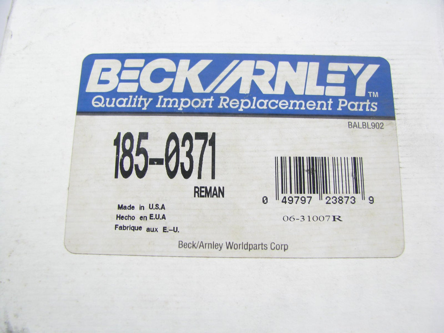 REMAN. Beck Arnley 185-0371 Distributor For 1988-1989 Acura Integra 1.6L