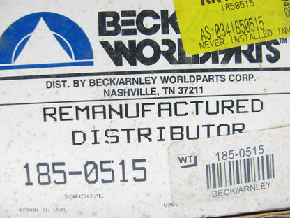 REMAN. Beck Arnley 185-0515 Distributor For 1983-1987 Plymouth 2.6L