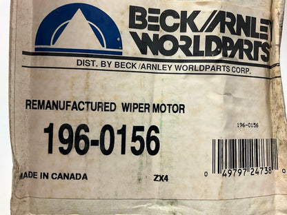 REMAN. Beck Arnley 196-0156 Windshield Wiper Motor