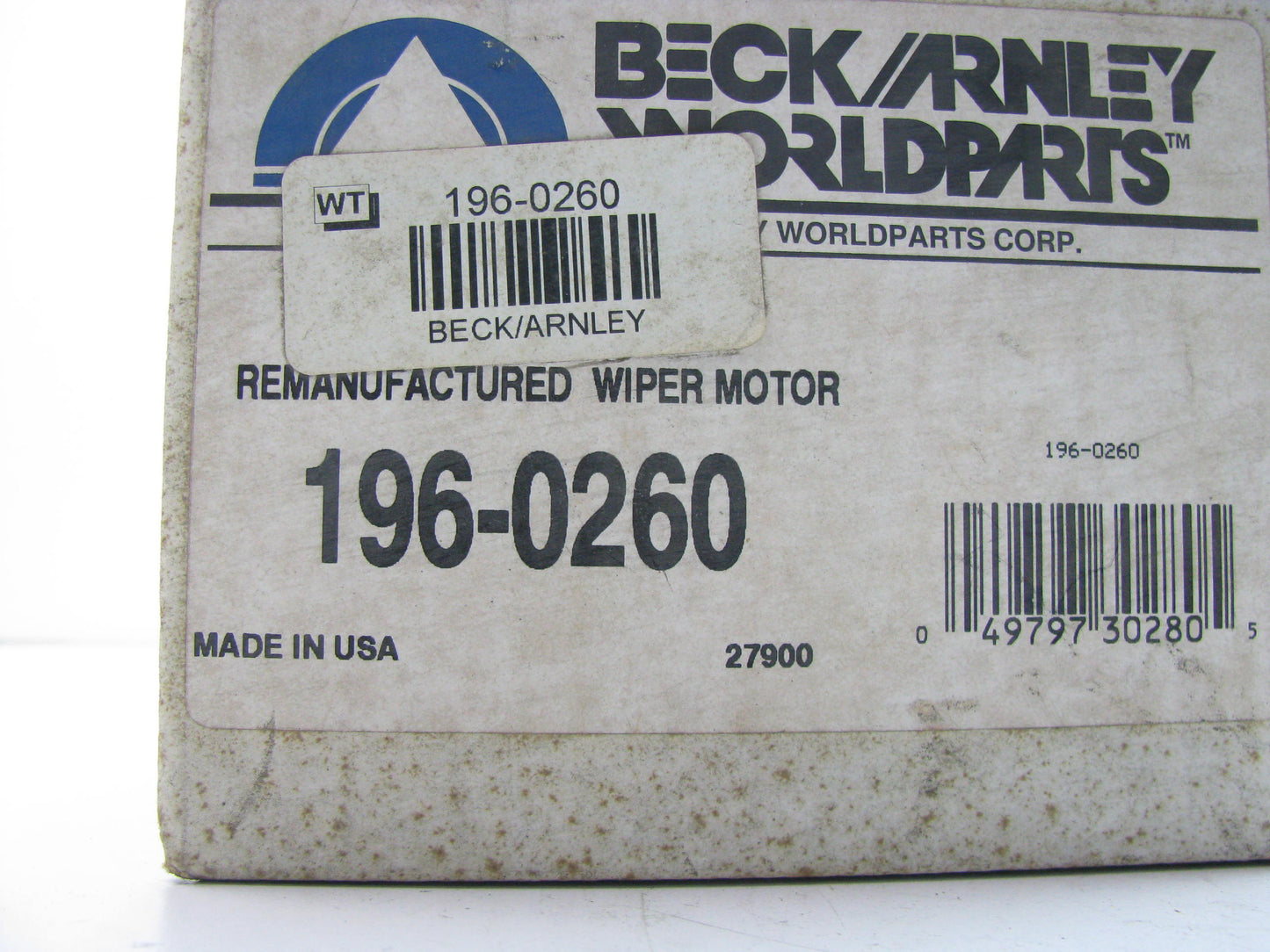 Beck Arnley 196-0260 Remanufactured Windshield Wiper Motor