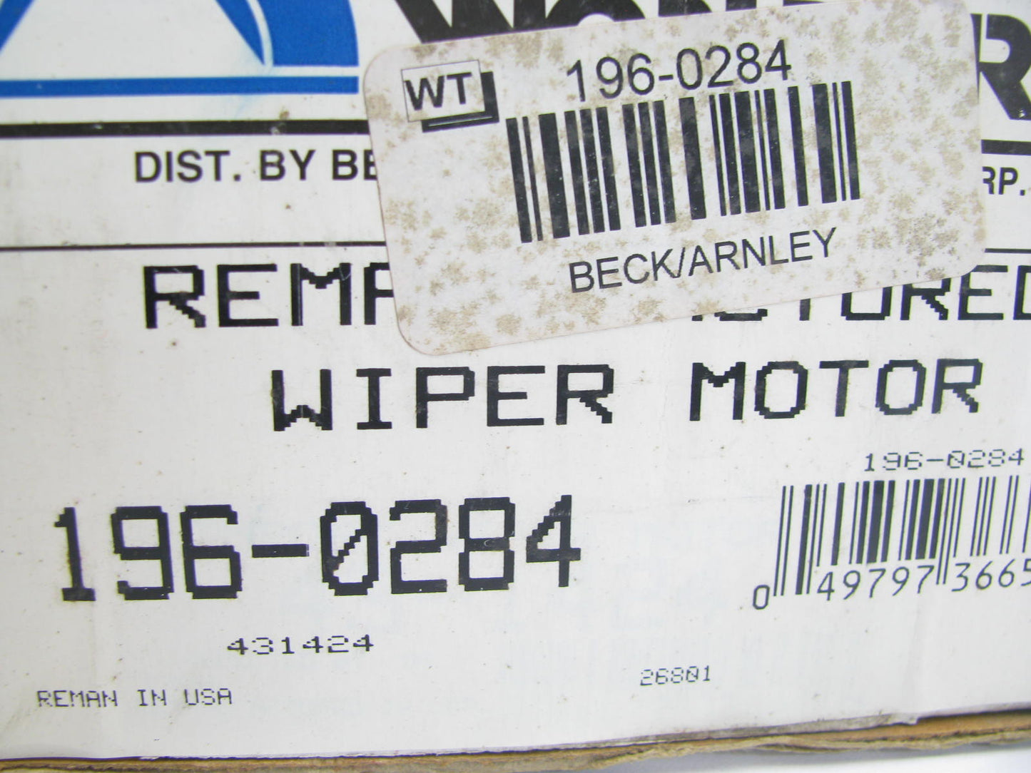 Beck Arnley 196-0284 Reman Windshield Wiper Motor 1991-1995 Acura Legend 1996 RL