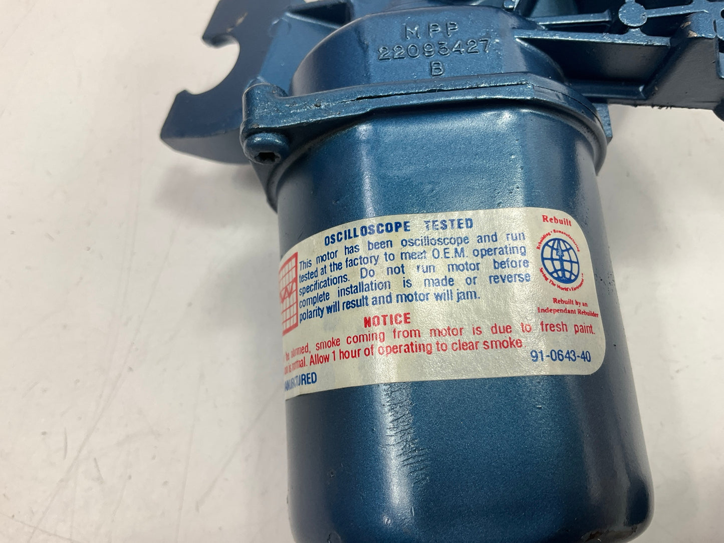 REMAN. Beck Arnley 196-0287 Windshield Wiper Motor