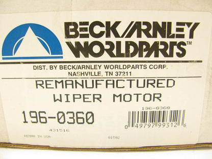 Beck Arnley 196-0360 Reman Windshield Wiper Motor 1994-1995 Mercedes E320 E420