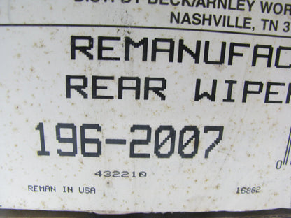 Beck Arnley 196-2007 Reman Rear Window Wiper Motor For 1985-1988 Nissan Maxima