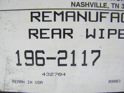 Beck Arnley 196-2117 Reman Rear Window Wiper Motor For 1984-1985 Toyota Corolla