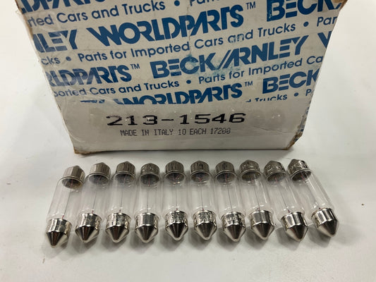 (10) Beck Arnley 213-1546 Light Bulbs - Interchanges With: Bulb # 6418