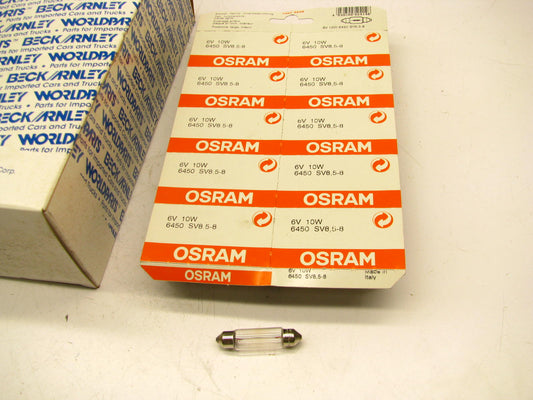 (10) Beck Arnley 213-1564 Light Bulb - OSRAM 6450 6 VOLT 10 WATTS Light Bulbs 6V