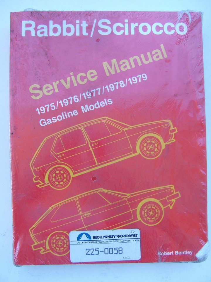 Sealed 1975-79 Rabbit Scirocco Official Bentley Manual VRG9 -LPV 997 174
