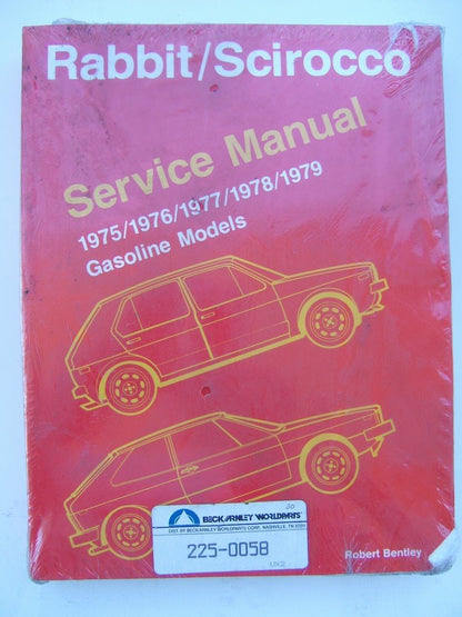 Sealed 1975-79 Rabbit Scirocco Official Bentley Manual VRG9 -LPV 997 174