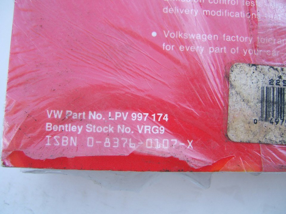 Sealed 1975-79 Rabbit Scirocco Official Bentley Manual VRG9 -LPV 997 174