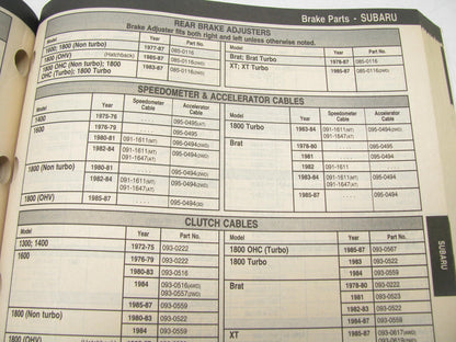 Beck Arnley 404-5201V Vintage Model Applications Catalog 1938-87 - 2001 Edition