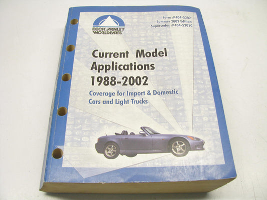 Beck Arnley 404-5202 Auto Parts Application Catalog Covers 1988-2002, 1581 Pages