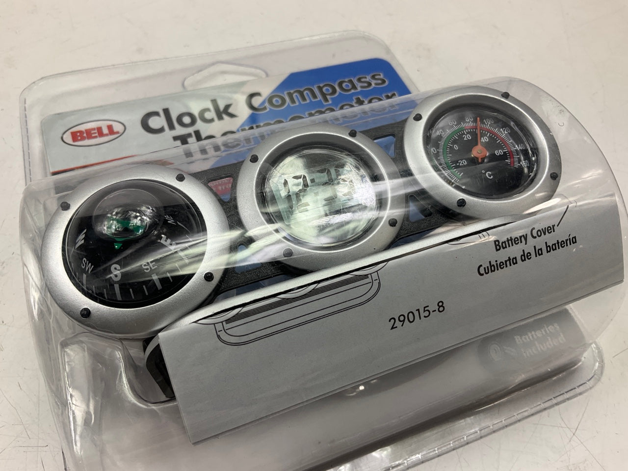 Bell 29015-8 Combo Clock, Compass And Thermometer
