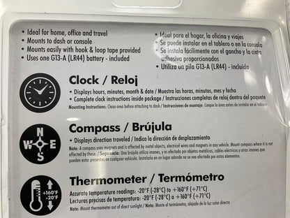 Bell 29015-8 Combo Clock, Compass And Thermometer