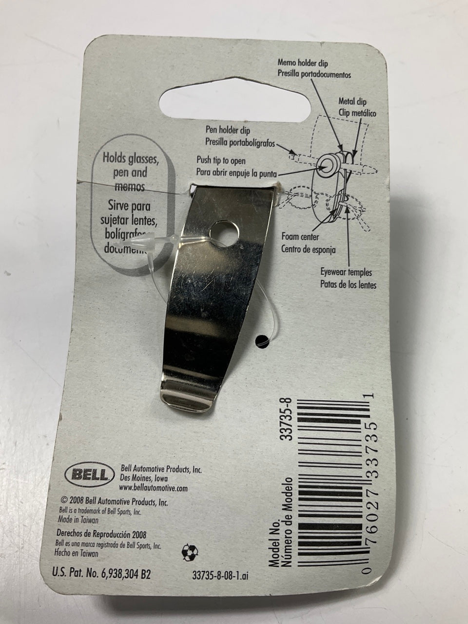 Bell 33735-8 3 In 1 RED Eyewear Clip