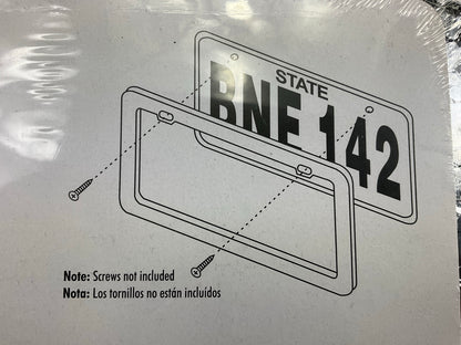 (2) Bell 46291-8 CHROME Die-Cast Metal License Plate Frame