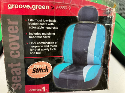 (2) Bell 56860-9 Grove Green Neoprene Low-Back Bucket Seat Cover