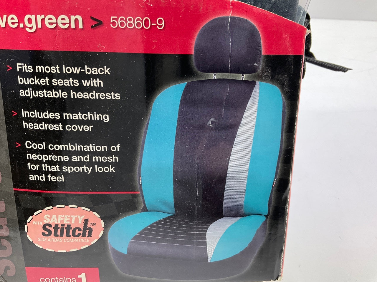 Bell 56860-9 Grove Green Neoprene Low-Back Bucket Seat Cover