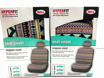 (2) Bell 58048-9 Seat Covers For Low Back Bucket Seats - Mayan Mint