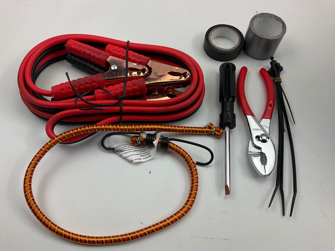 Bell 65111-8 Deluxe Roadside Emergency Kit W/ Booster Cables & Flashlight