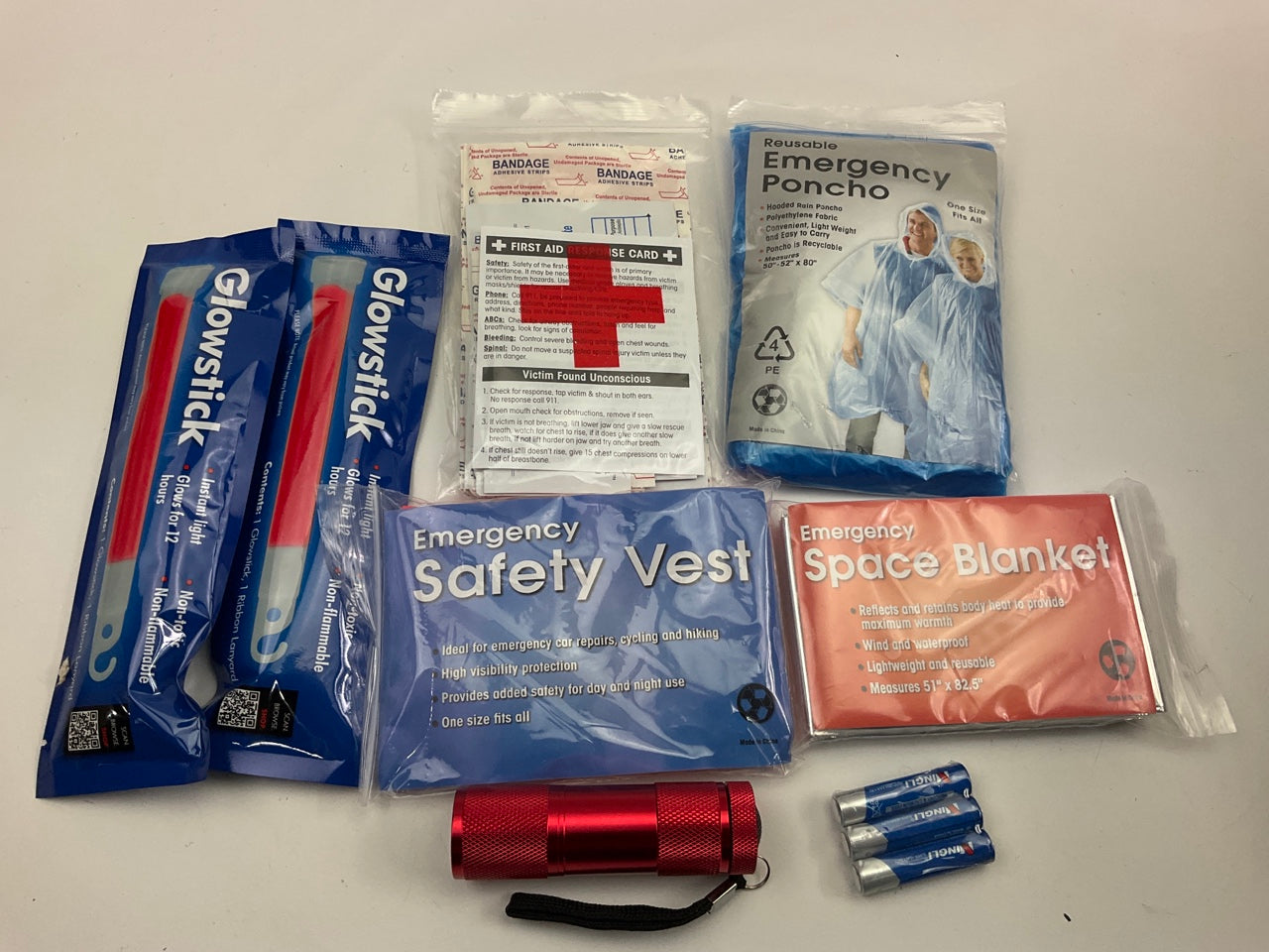 Bell 65111-8 Deluxe Roadside Emergency Kit W/ Booster Cables & Flashlight