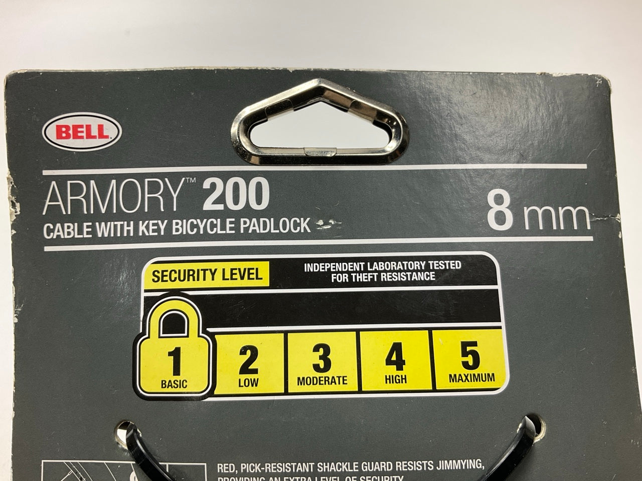 Bell Armory 7015774 6 Feet Cable Padlock Bike Lock With Key