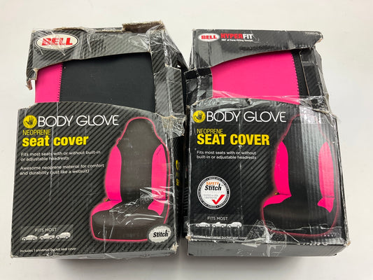 (2) Bell 70383-9 Hyperfit Body Glove Bucket Seat Covers, Neoprene Pink, PAIR