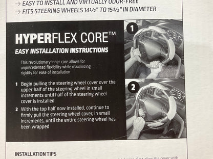 Bell 97019-9 Putty Grip BLACK Steering Wheel Cover W/ Hyperflex Core 14.5''-15.5''
