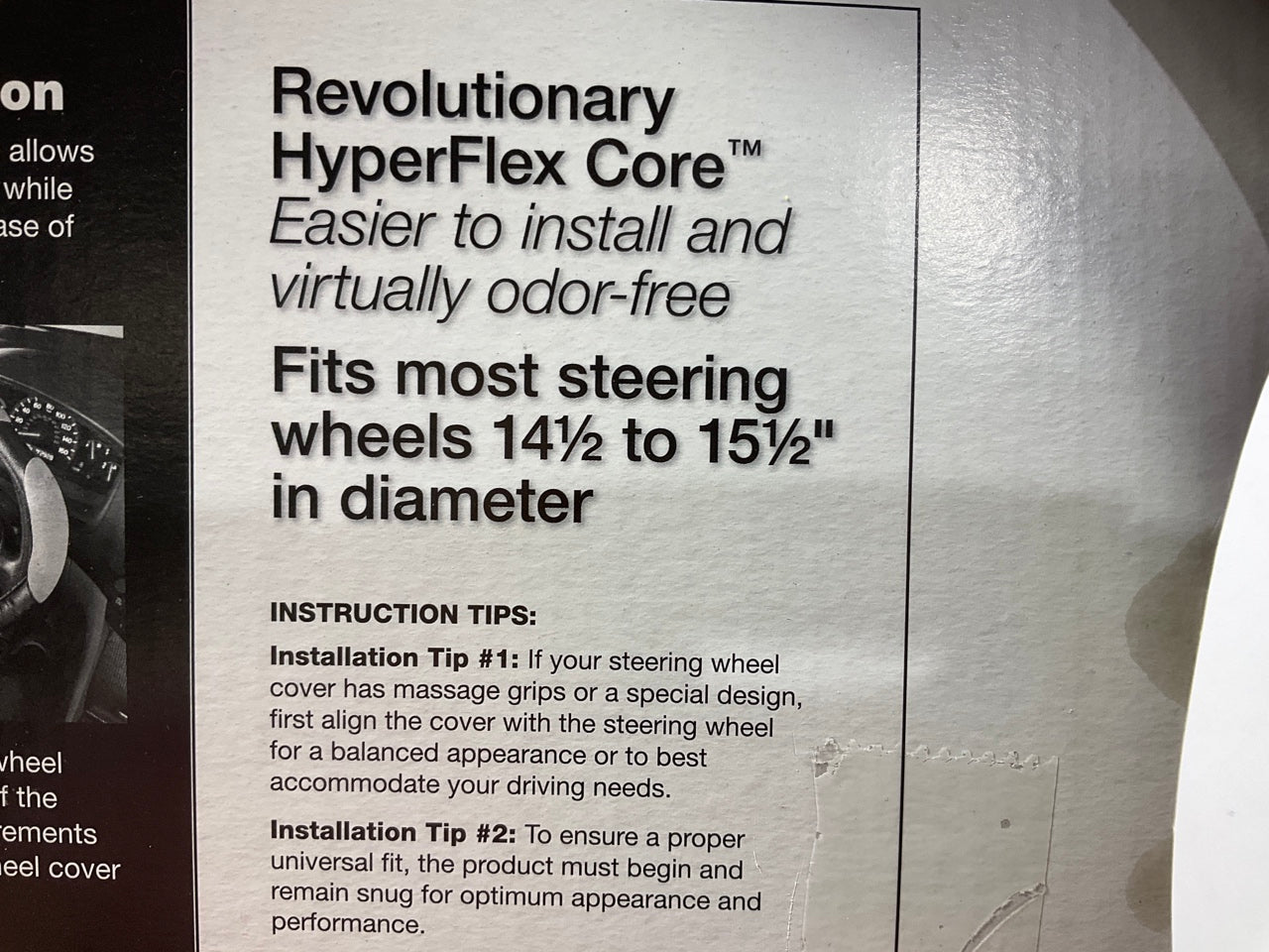 Bell 97030-9DI Bellaire BLACK Steering Wheel Cover W/ Hyperflex Core 14.5-15.5''