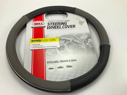 Bell 97034-9 Sport Chrome Gray Steering Wheel Cover W/ Hyperflex Core 14.5-15.5''