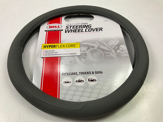 Bell 97363-9 Golf Grip Gray Steering Wheel Cover W/Hyperflex Core 14.5''-15.5''