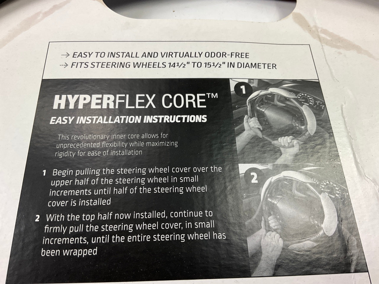 Bell 97424-9 Massage Gray Steering Wheel Cover W/ Hyperflex Core 14.5''-15.5''