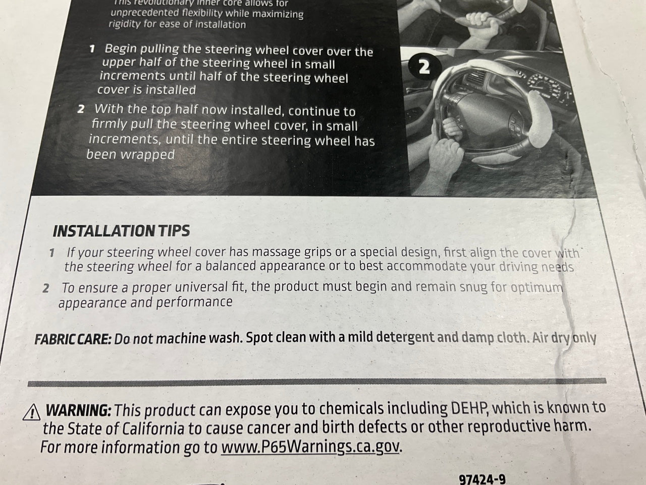Bell 97424-9 Massage Gray Steering Wheel Cover W/ Hyperflex Core 14.5''-15.5''