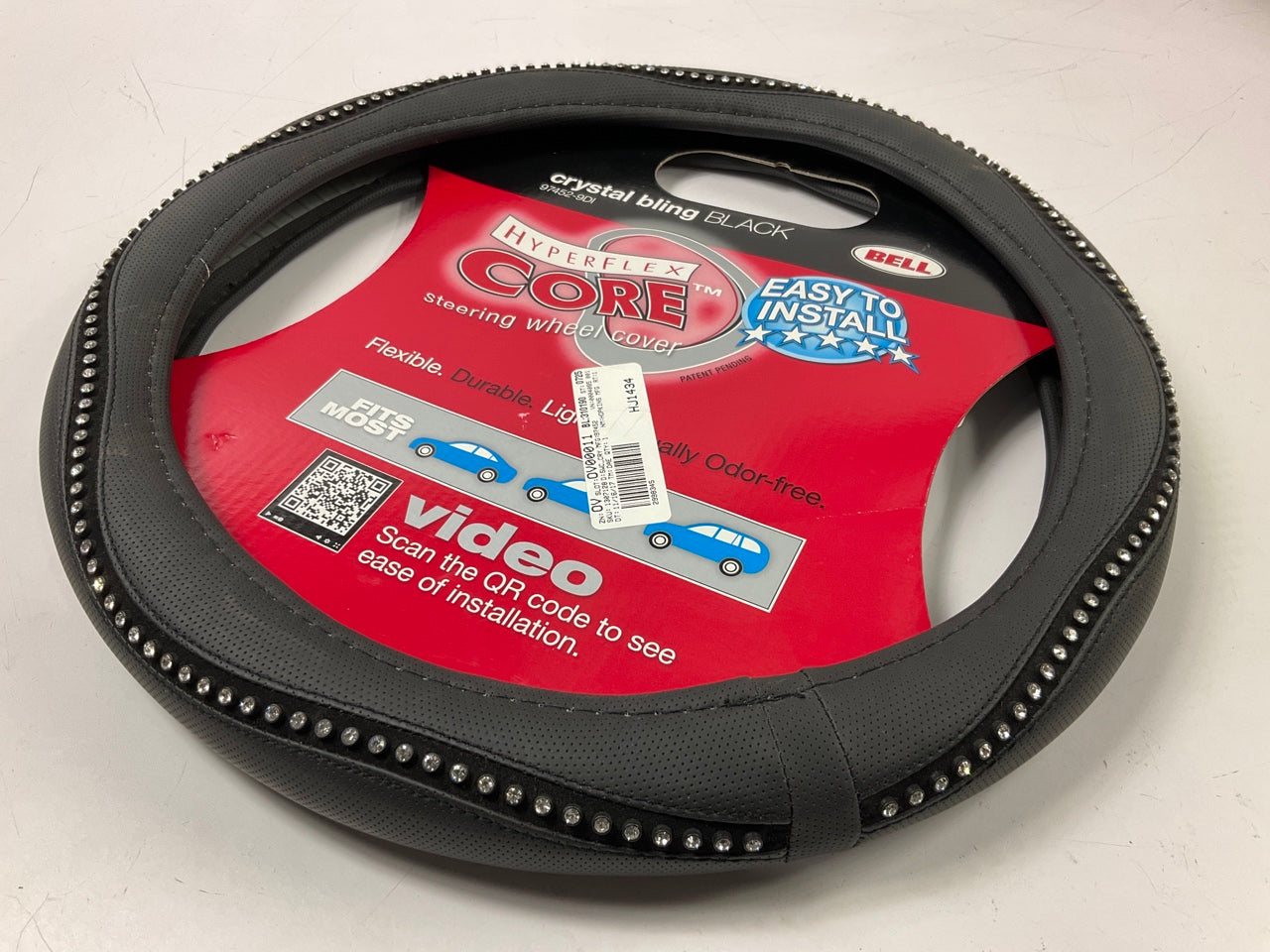 Bell 97452-9DI Crystal Bling BLACK Steering Wheel Cover W/ Hyperflex Core