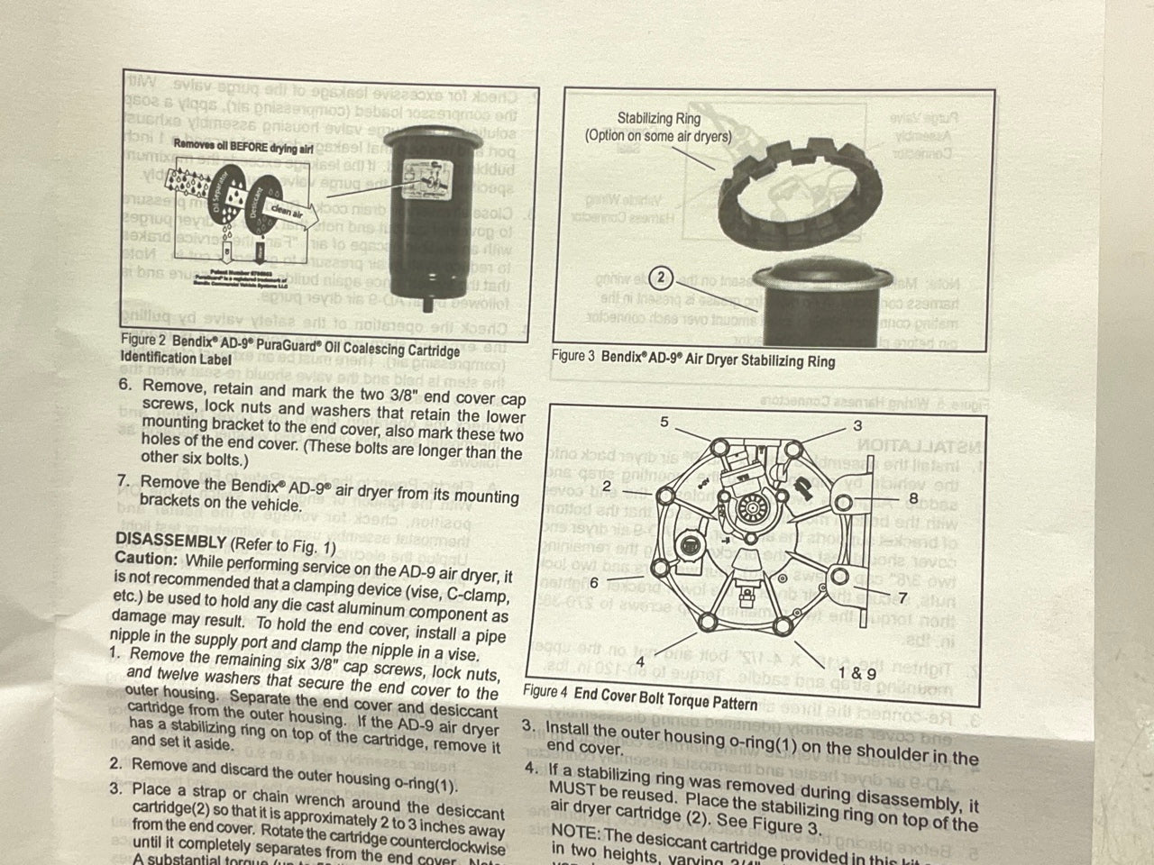 REMAN. Bendix 107794X Air Dryer Cartridge, AD-9 Desiccant Filter With O-Ring Kit