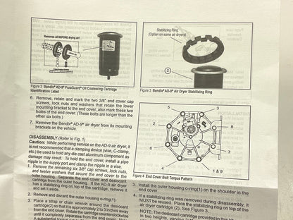 REMAN. Bendix 107794X Air Dryer Cartridge, AD-9 Desiccant Filter With O-Ring Kit