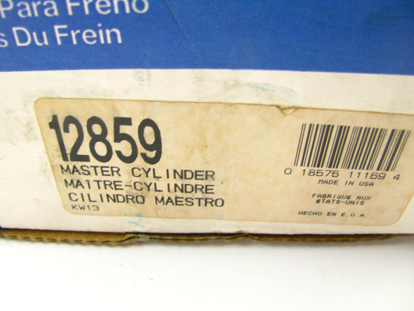 Bendix 12859 Brake Master Cylinder For 1993-1997 Geo Prizm ( W/O ABS )