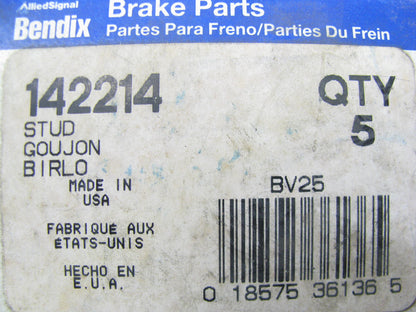 (5) Bendix 142214 Wheel Lug Studs - Front