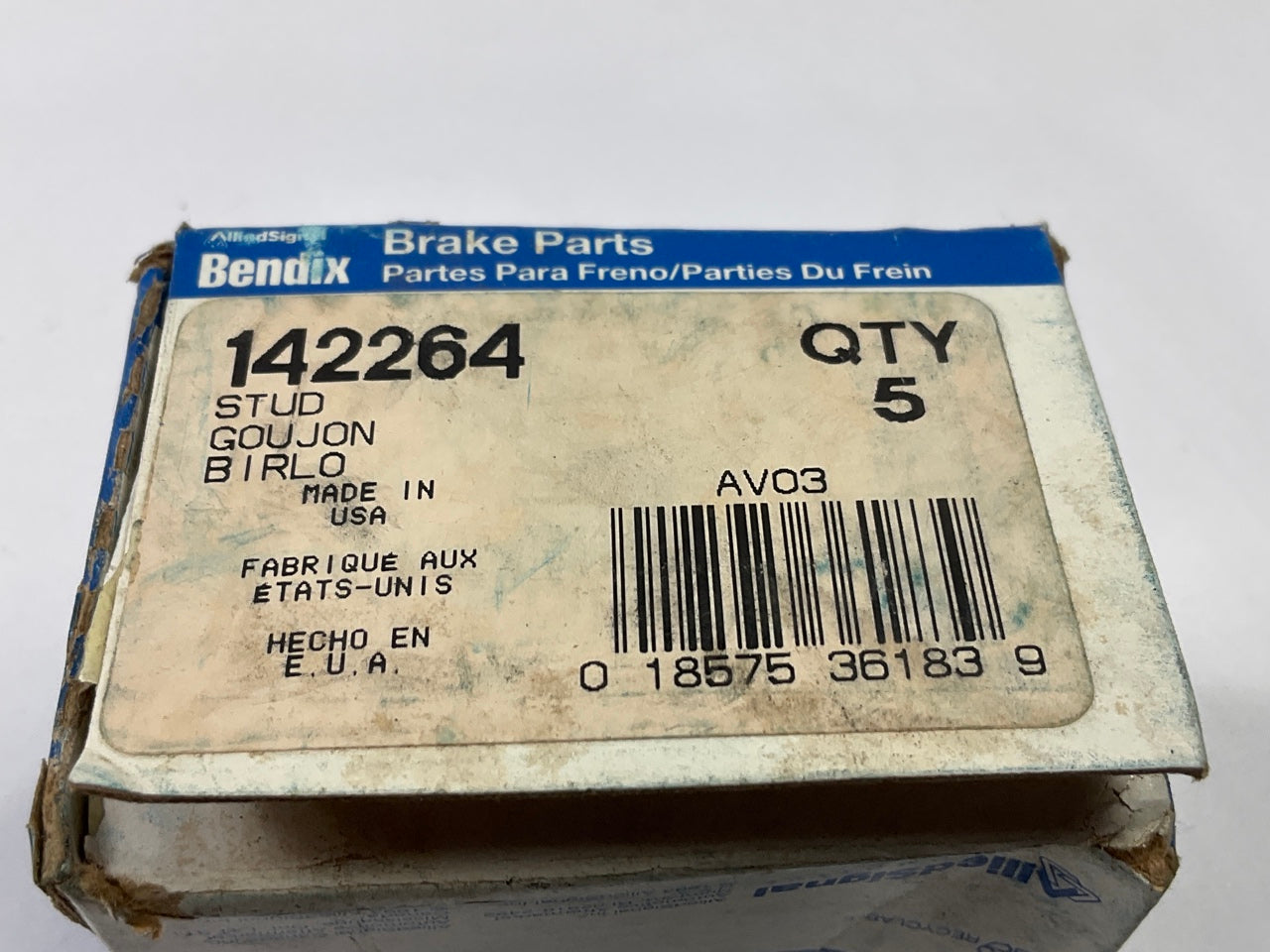 (5) Bendix 142264 Wheel Lug Studs - FRONT / REAR