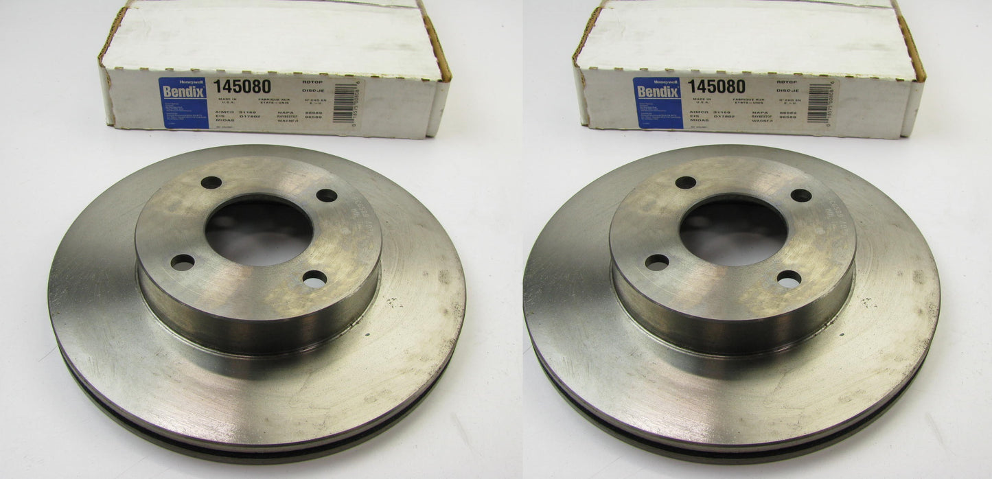 (x2) Front Disc Brake Rotors Bendix 145080